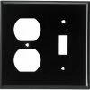Eaton Wall Plates 2-Gang Wall Plate, Black