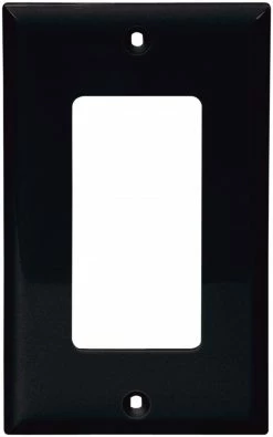 Eaton Wall Plates 1-Gang Decorator Wall Plate, Black
