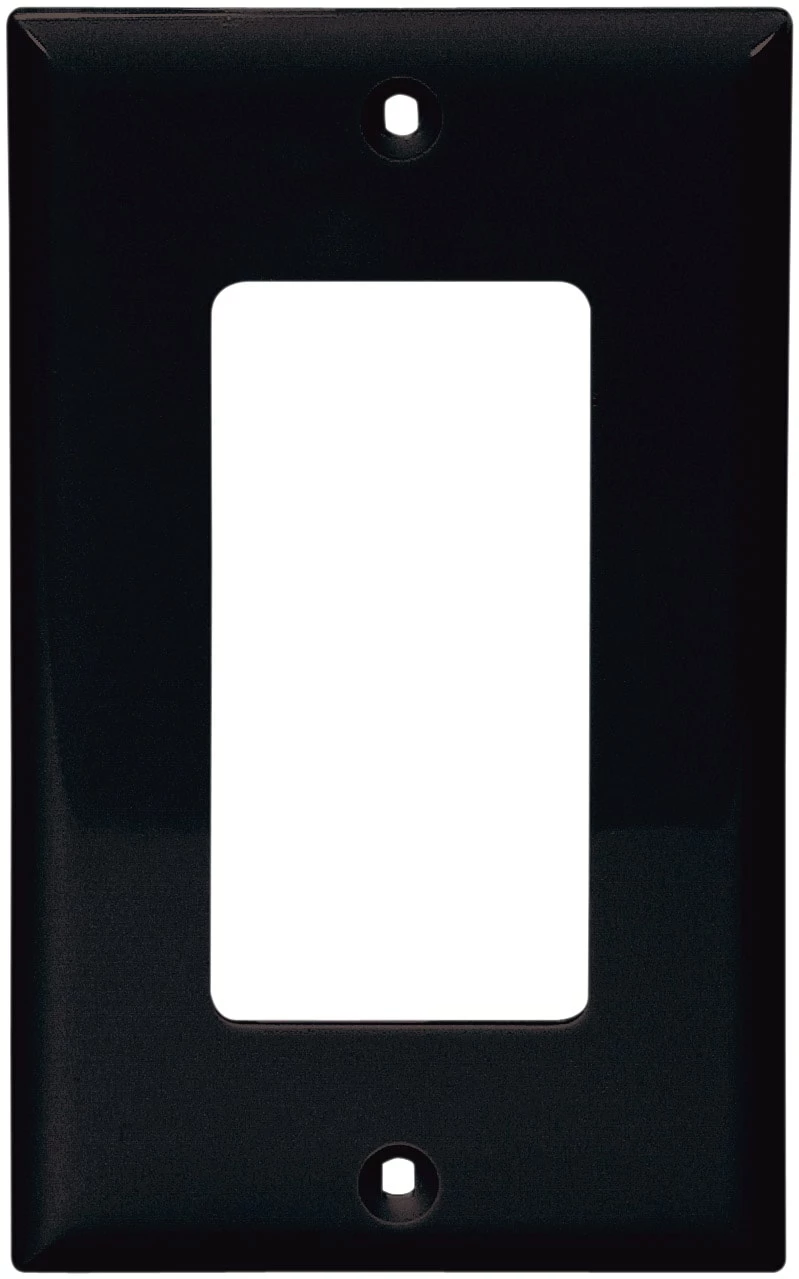 Eaton Wall Plates 1-Gang Decorator Wall Plate, Black 1 Eaton Wall Plates 1-Gang Decorator Wall Plate, Black