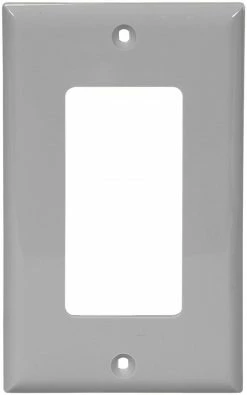 Eaton Wall Plates 1-Gang Decorator Wall Plate, Gray