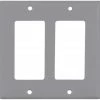 Eaton Wall Plates 2-Gang Standard Decorator Wall Plate, Gray