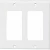 Eaton Wall Plates 2-Gang Decorator Wall Plate, White