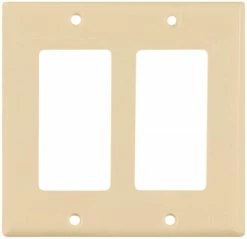 Eaton Wall Plates 2-Gang Decorator Wall Plate, Ivory