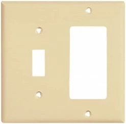 Eaton Wall Plates 2-Gang Wall Plate, Ivory
