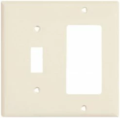 Eaton Wall Plates 2-Gang Wall Plate, Light Almond