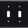 Eaton Wall Plates 4-Gang Toggle Wall Plate, Black