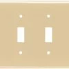 Eaton Wall Plates 4-Gang Toggle Wall Plate, Ivory