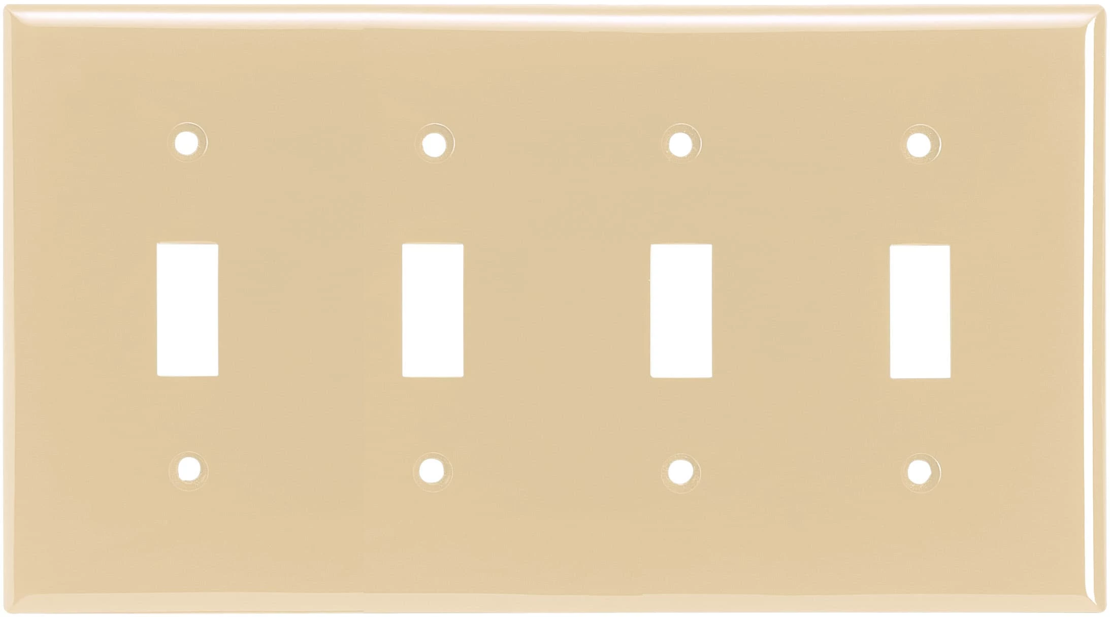 Eaton Wall Plates 4-Gang Toggle Wall Plate, Ivory 1 Eaton Wall Plates 4-Gang Toggle Wall Plate, Ivory