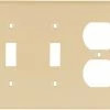 Eaton Wall Plates 3-Gang Wall Plate, Ivory