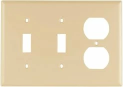 Eaton Wall Plates 3-Gang Wall Plate, Ivory