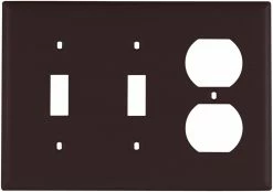 Eaton Wall Plates 3-Gang Wall Plate, Brown