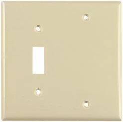 Eaton Wall Plates 2-Gang Wall Plate, Ivory