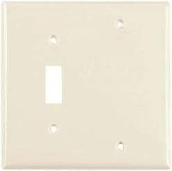 Eaton Wall Plates 2-Gang Wall Plate, Light Almond
