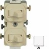 Eaton Light Switches 15-Amp 3-Way Combination Light Switch, White