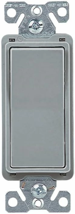 Eaton Light Switches 15-Amp 4-Way Rocker Light Switch, Gray