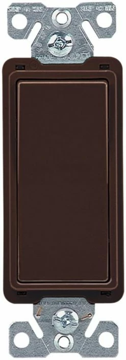 Eaton Light Switches 15-Amp 4-Way Rocker Light Switch, Brown