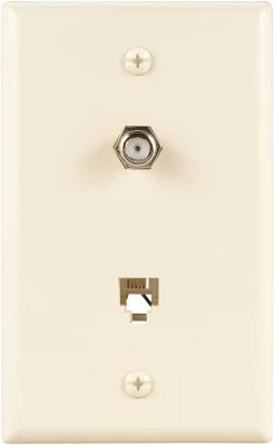 Eaton Audio & Video Wall Jacks Nylon F-Type Coax/Telephone Wall Jack