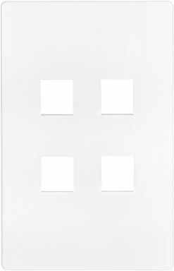 Eaton Wall Plates Aspire 1-Gang Wall Plate, White Satin