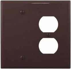 Eaton Wall Plates 2-Gang Wall Plate, Brown