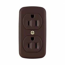 Eaton Electrical Outlets 15-Amp Residential Decorator Outlet, Brown