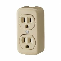 Eaton Electrical Outlets 15-Amp Residential Decorator Outlet, Ivory