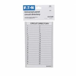 Eaton Breaker Box Parts 4-in Panel Circuit Directory