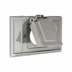 Eaton Electrical Outlet Covers Non-Metallic Gray 1-Outlet Weatherproof Electrical Outlet Cover -Eaton Outlet Store 05119030