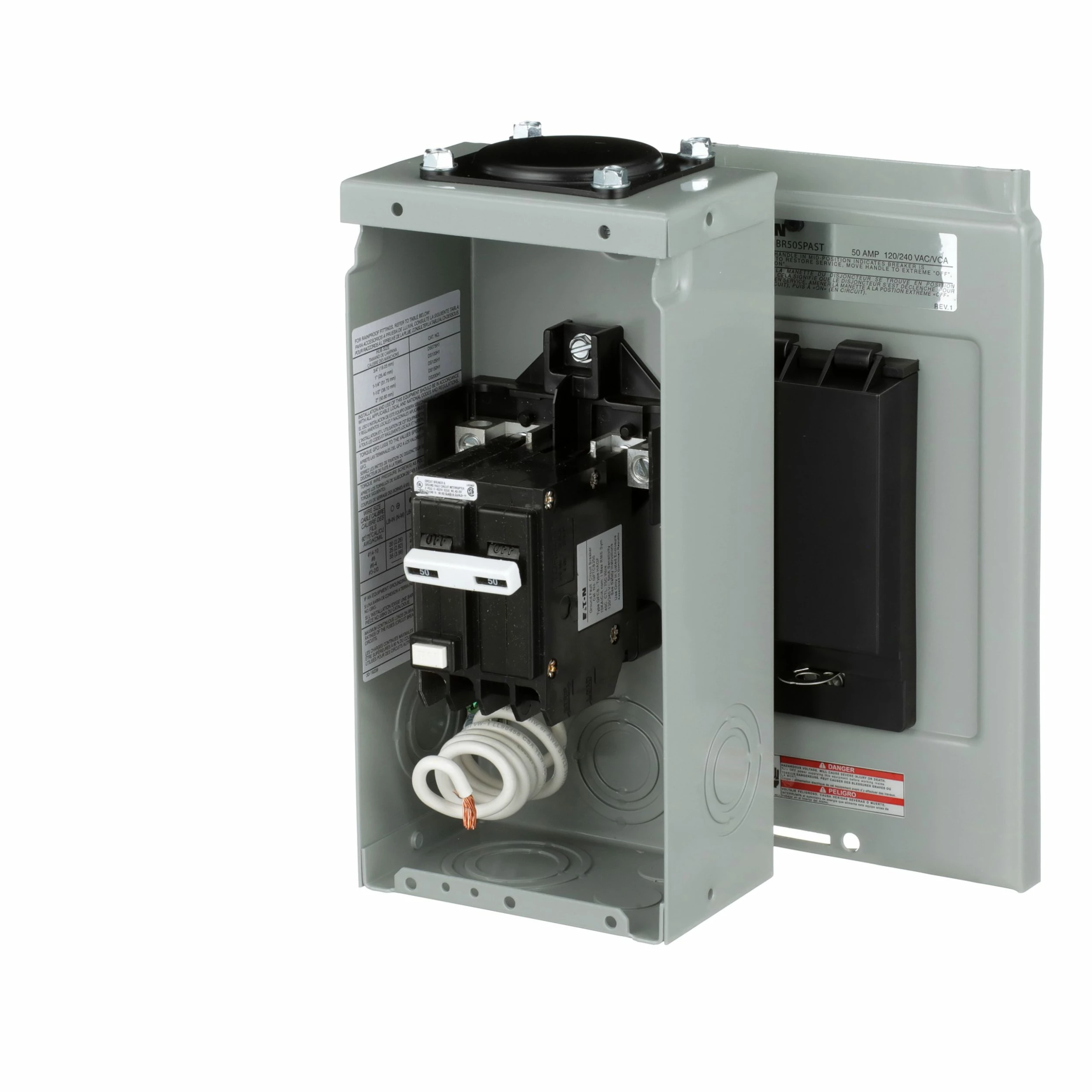 Eaton Electrical Disconnects 50-Amp 2-Pole General Enclosed Molded Case Switch Disconnect 2 Eaton Electrical Disconnects 50-Amp 2-Pole General Enclosed Molded Case Switch Disconnect - Image 2