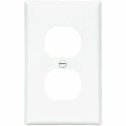 Eaton Wall Plates 1-Gang Standard Duplex Wall Plate, White (10-Pack)