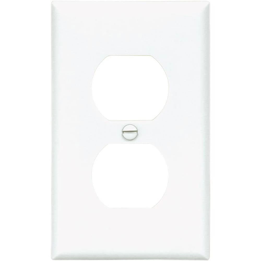 Eaton Wall Plates 1-Gang Standard Duplex Wall Plate, White (10-Pack) 1 Eaton Wall Plates 1-Gang Standard Duplex Wall Plate, White (10-Pack)