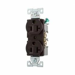 Eaton Electrical Outlets 20-Amp Commercial Duplex Outlet, Brown -Eaton Outlet Store 09535147