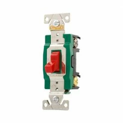 Eaton Light Switches 30-Amp Double Pole Toggle Light Switch, Red 5 Eaton Light Switches 30-Amp Double Pole Toggle Light Switch, Red -Eaton Outlet Store 10565387