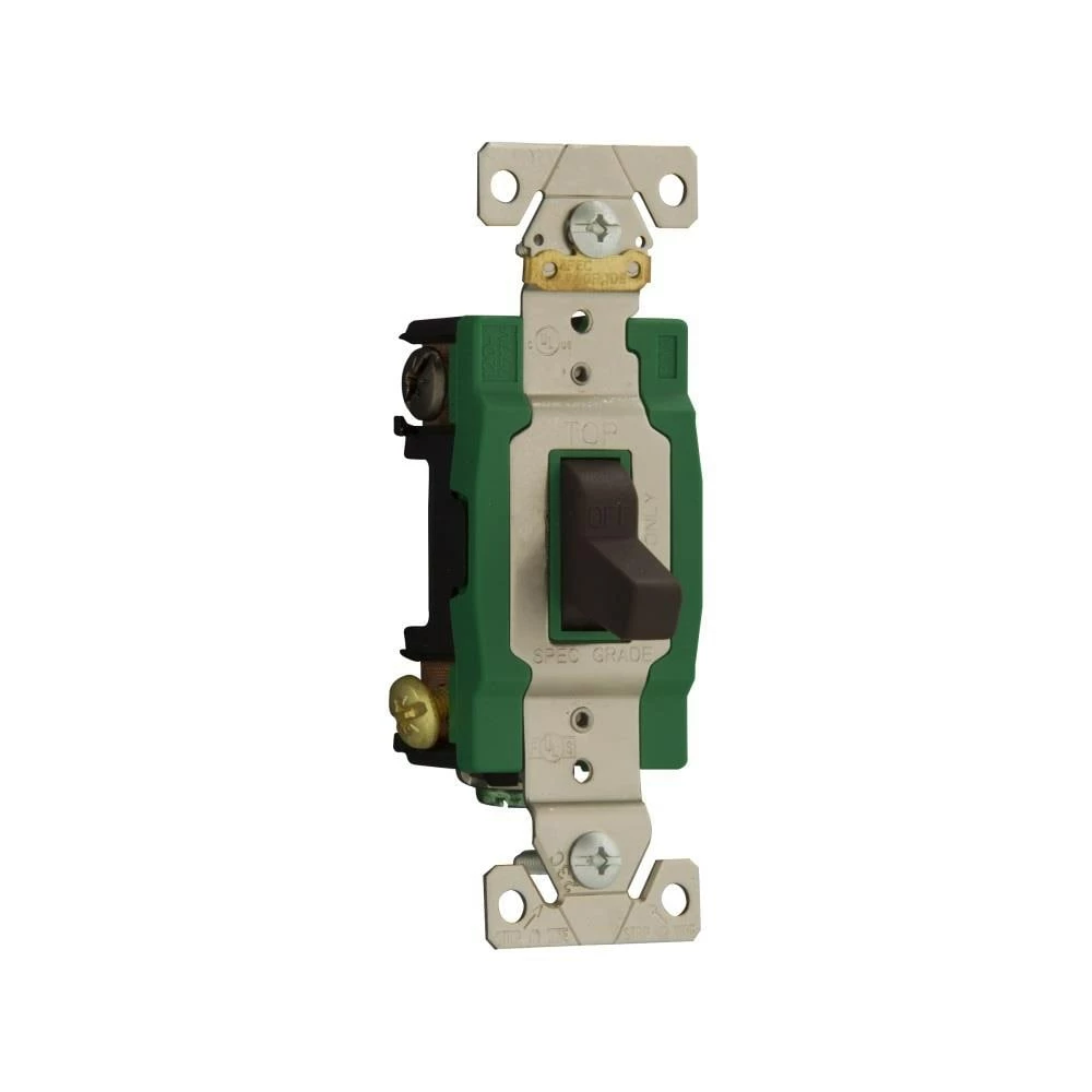 Eaton Light Switches 30-Amp Double Pole Toggle Light Switch, Brown 2 Eaton Light Switches 30-Amp Double Pole Toggle Light Switch, Brown - Image 2