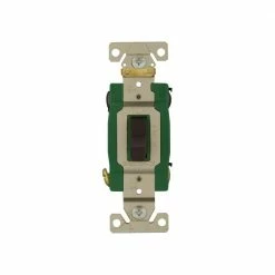 Eaton Light Switches 30-Amp Double Pole Toggle Light Switch, Brown