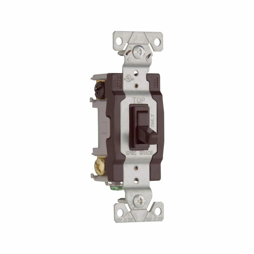 Eaton Light Switches 15-Amp 4-Way Toggle Light Switch, Brown 2 Eaton Light Switches 15-Amp 4-Way Toggle Light Switch, Brown - Image 2