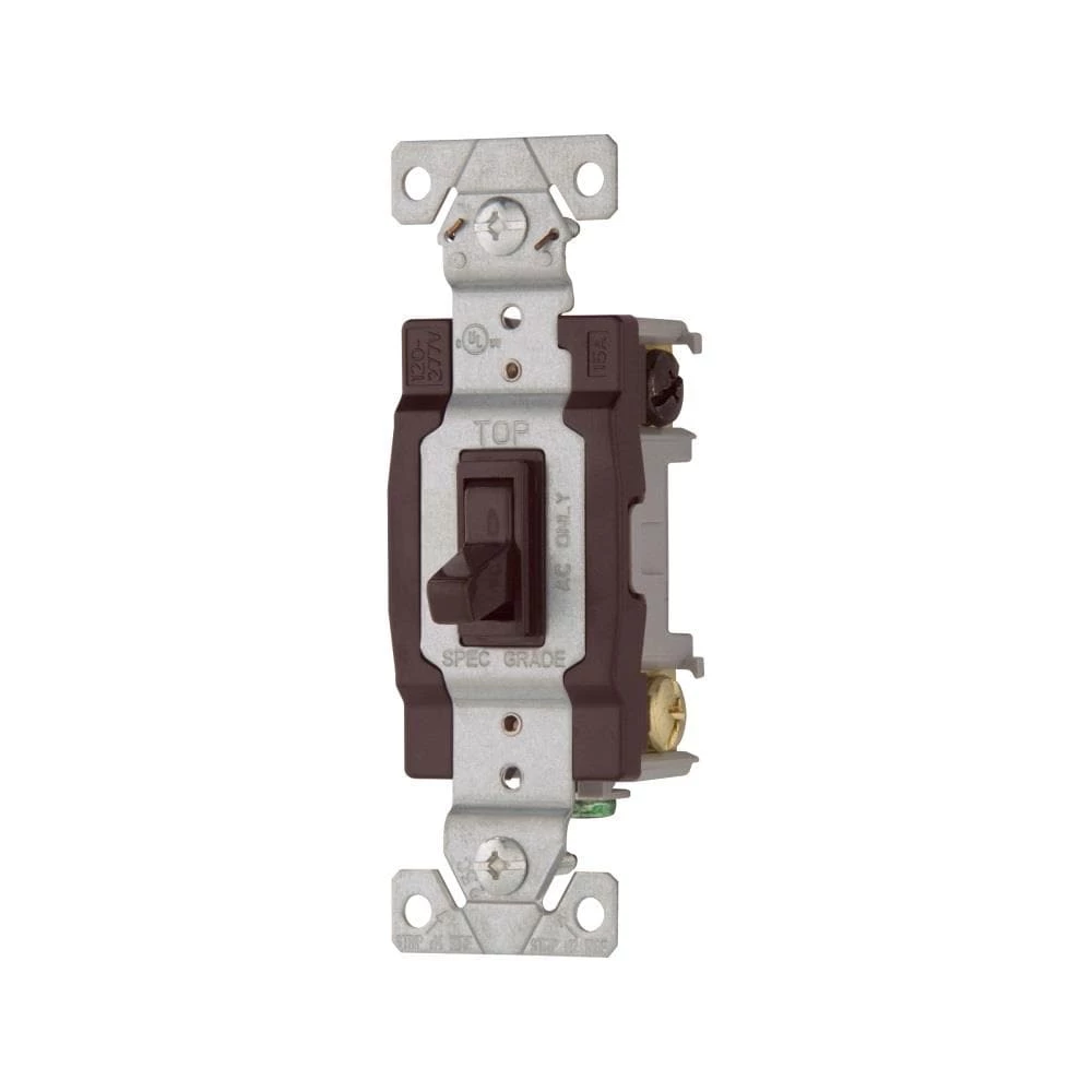 Eaton Light Switches 15-Amp 4-Way Toggle Light Switch, Brown 3 Eaton Light Switches 15-Amp 4-Way Toggle Light Switch, Brown - Image 3