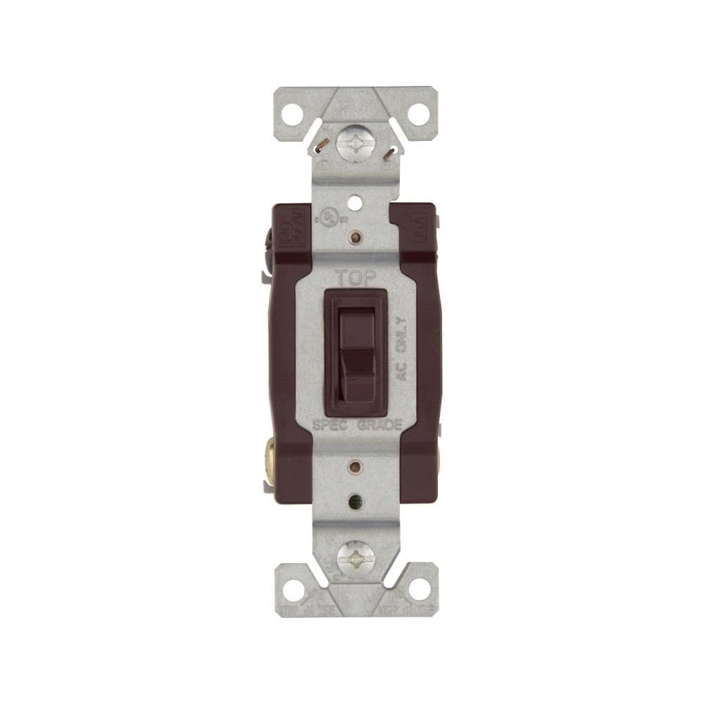 Eaton Light Switches 15-Amp 4-Way Toggle Light Switch, Brown 1 Eaton Light Switches 15-Amp 4-Way Toggle Light Switch, Brown