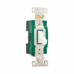 Eaton Light Switches 30-Amp Single-Pole Toggle Light Switch, White 5 Eaton Light Switches 30-Amp Single-Pole Toggle Light Switch, White -Eaton Outlet Store 10565396