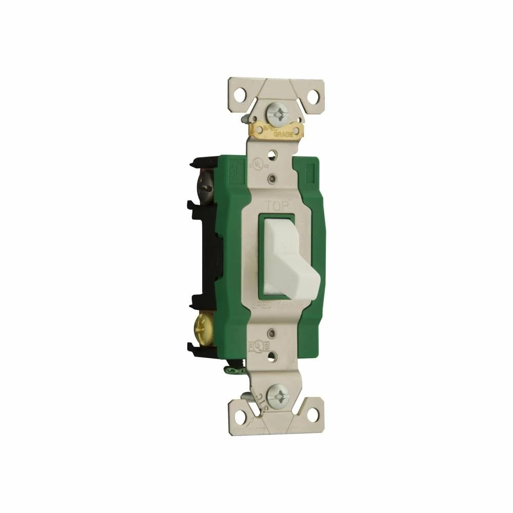Eaton Light Switches 30-Amp Double Pole Toggle Light Switch, White 3 Eaton Light Switches 30-Amp Double Pole Toggle Light Switch, White - Image 3