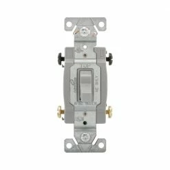 Eaton Light Switches 15-Amp 4-Way Toggle Light Switch, Gray