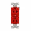 Eaton Electrical Outlets 20-Amp Commercial Duplex Outlet, Red