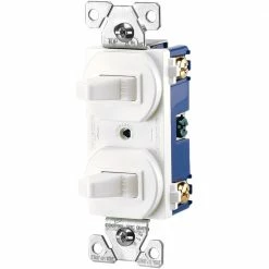 Eaton Light Switches 15-Amp Single-Pole Combination Light Switch, White