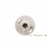 Eaton Light Sockets Porcelain Pull Chain Ceiling Socket, White