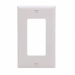 Eaton Wall Plates 1-Gang Standard Decorator Wall Plate, White