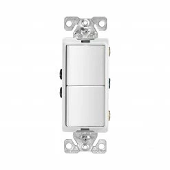 Eaton Light Switches 15-Amp Single-Pole Combination Light Switch, White