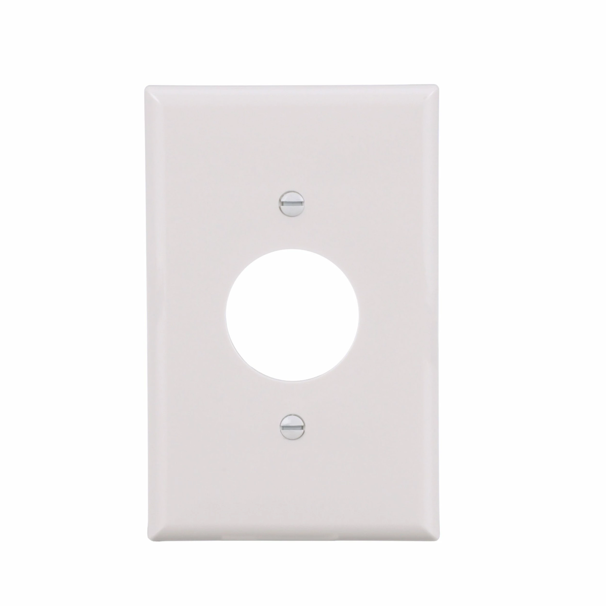 Eaton Wall Plates 1-Gang Midsize Round Wall Plate, White 1 Eaton Wall Plates 1-Gang Midsize Round Wall Plate, White