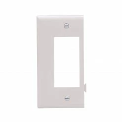 Eaton Wall Plates 1-Gang Midsize Decorator Wall Plate, White