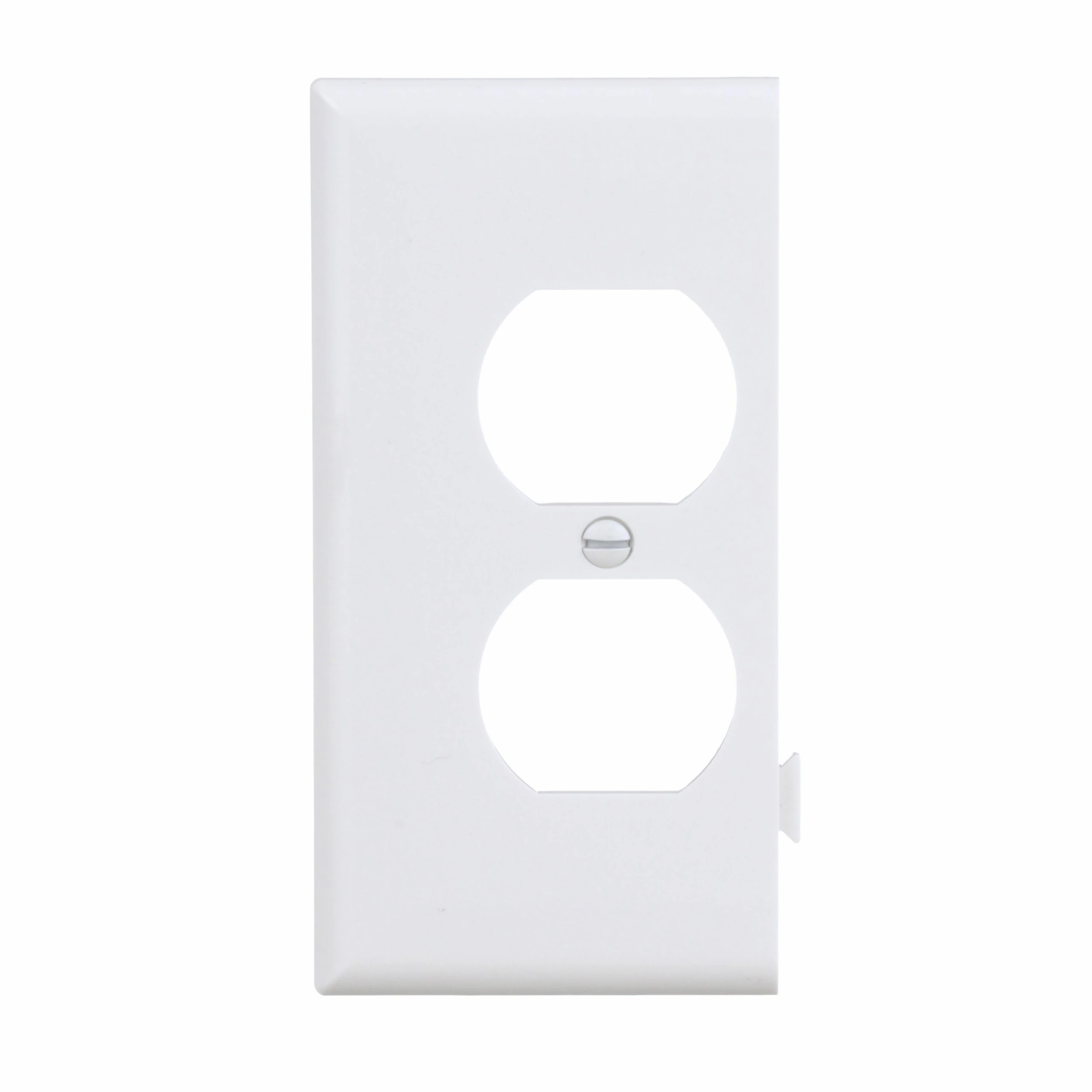 Eaton Wall Plates 1-Gang Midsize Duplex Wall Plate, White 1 Eaton Wall Plates 1-Gang Midsize Duplex Wall Plate, White