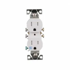 Eaton Electrical Outlets 15-Amp Tamper Resistant Weather Resistant Residential Duplex Outlet, White