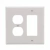Eaton Wall Plates 2-Gang Midsize Duplex/Decorator Wall Plate, White